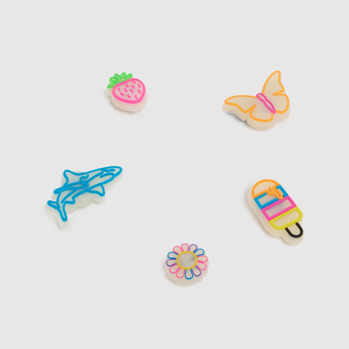 Crocs Jibbitz Lights Up Summer 5 PK in Multi Crocs Jibbitz Lights Up Summer 5 PK 1