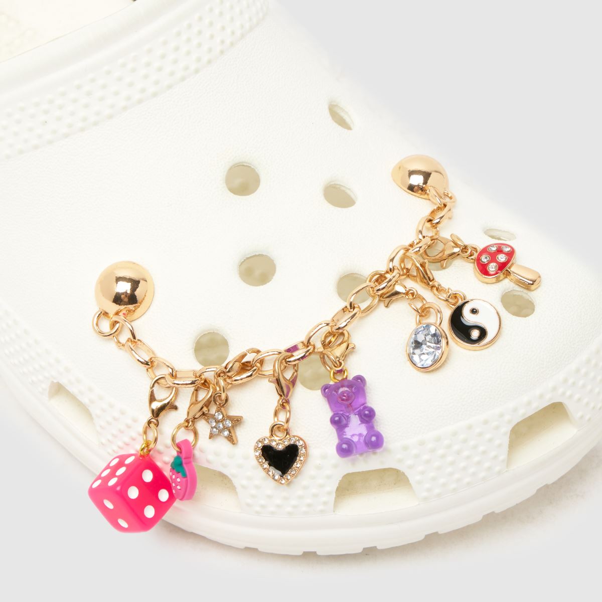 Crocs Jibbitz Custom Charm Chain 5PK in Multi Crocs Jibbitz Custom Charm Chain 5PK 7