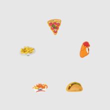 Crocs Jibbitz Favorite Foods 5 Pack in Multi Crocs Jibbitz Favorite Foods 5 Pack,1 of 4