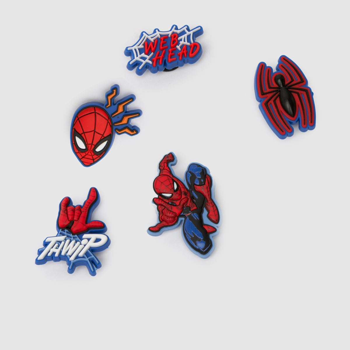 Crocs Jibbitz Spiderman 5 Pack in Multi Crocs Jibbitz Spiderman 5 Pack