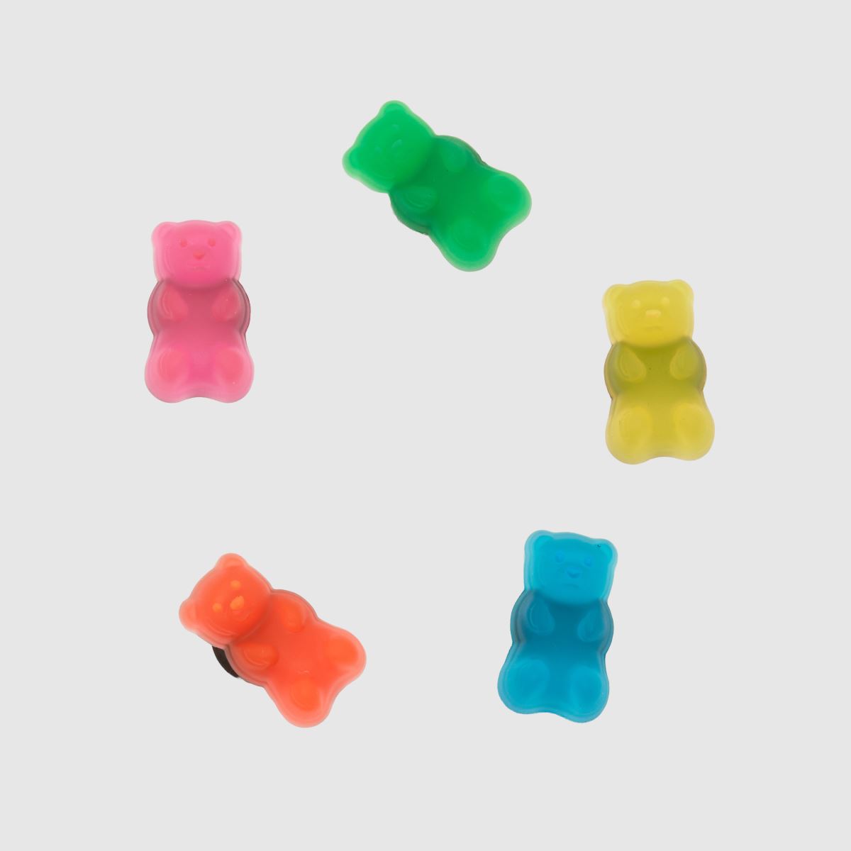 Image of Crocs Jibbitz Candy Bear 5 Pack in Green & Blue