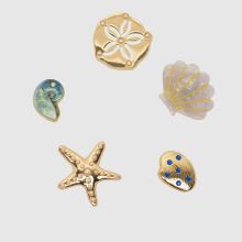 Crocs Jibbitz Seashell 5 Pack in Gold Crocs Jibbitz Seashell 5 Pack,1 of 4