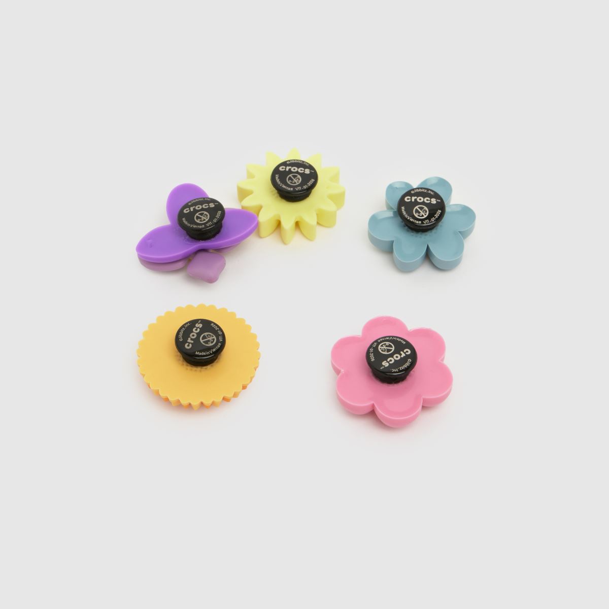 Crocs Jibbitz Puffy Flowers 5PK in Multi Crocs Jibbitz Puffy Flowers 5PK 4