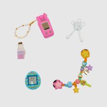 Crocs Jibbitz Girly Nostalgia 5 Pack in Multi Crocs Jibbitz Girly Nostalgia 5 Pack,1 of 4