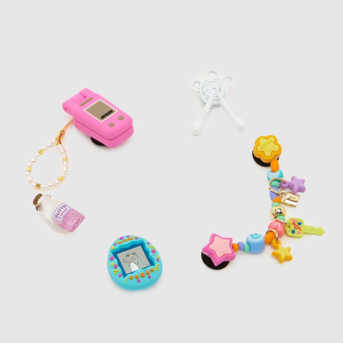 Crocs Jibbitz Girly Nostalgia 5 Pack in Multi Crocs Jibbitz Girly Nostalgia 5 Pack 1