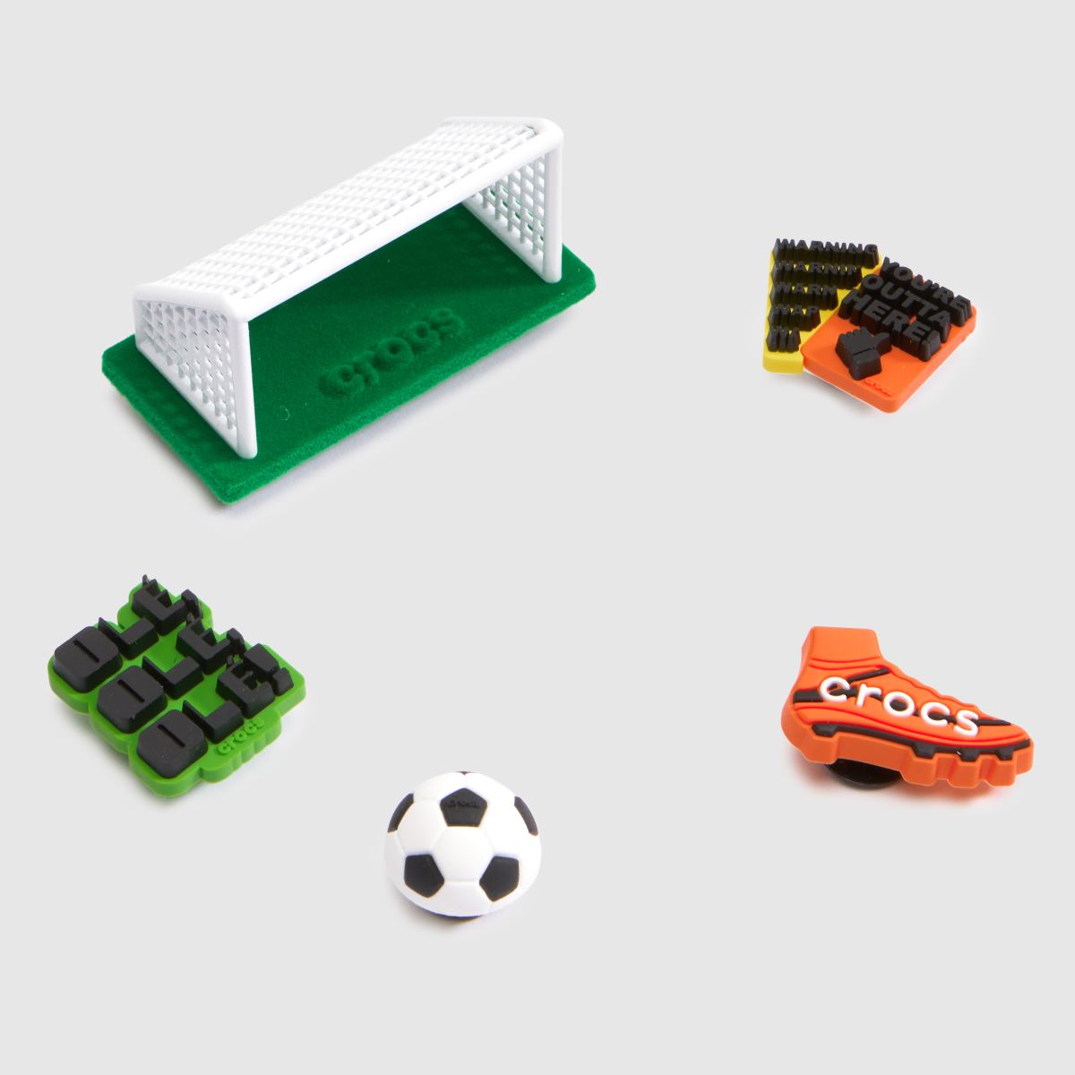 Crocs Jibbitz Football Game 5 Pack in Multi Crocs Jibbitz Football Game 5 Pack 1