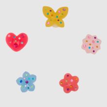 Crocs Jibbitz Dainty Gem 5 Pack in Multi Crocs Jibbitz Dainty Gem 5 Pack,1 of 4