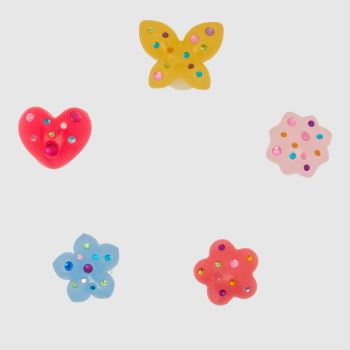 Crocs Multi Jibbitz Dainty Gem 5 Pack Shoe Accessories