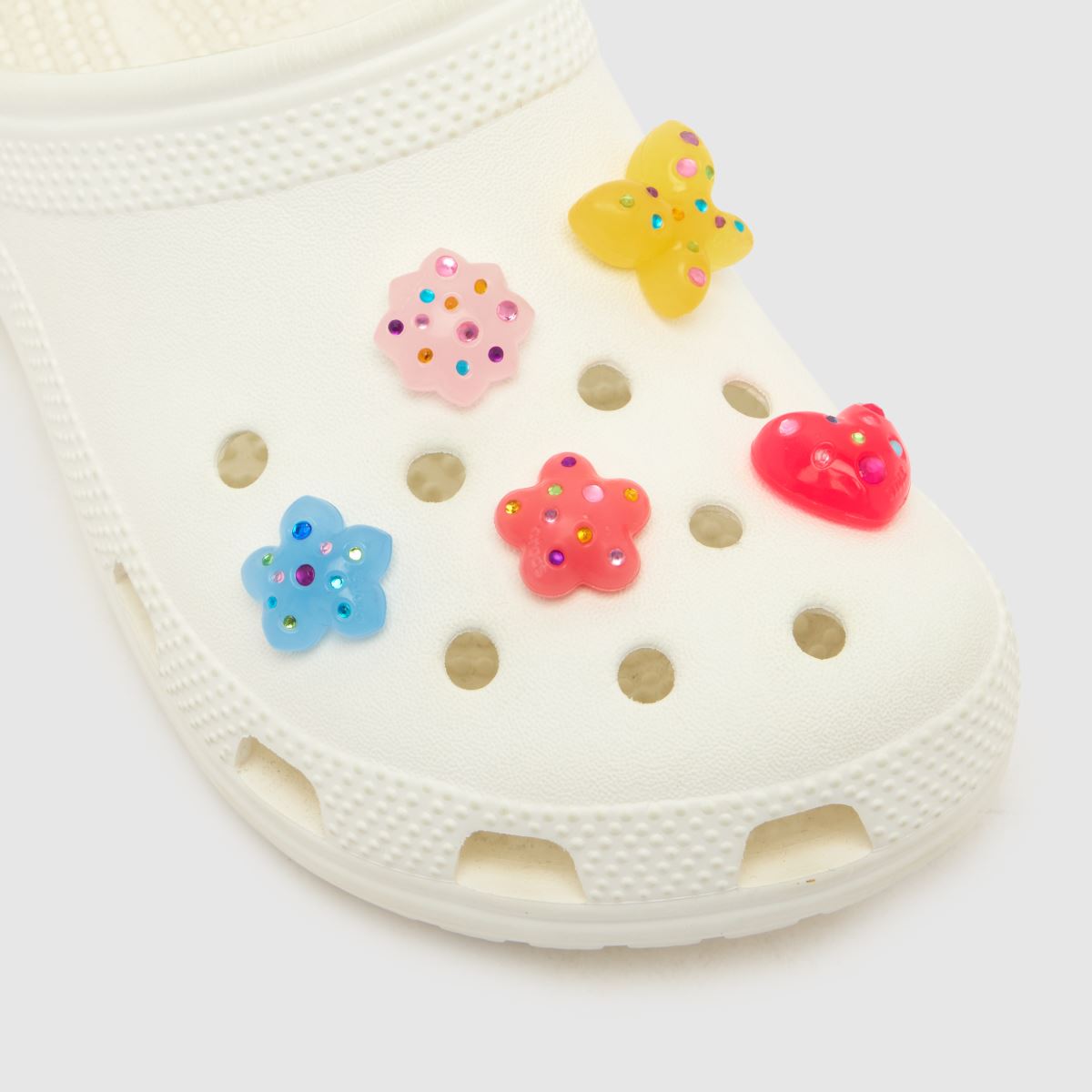 Crocs Jibbitz Dainty Gem 5 Pack in Multi Crocs Jibbitz Dainty Gem 5 Pack 7