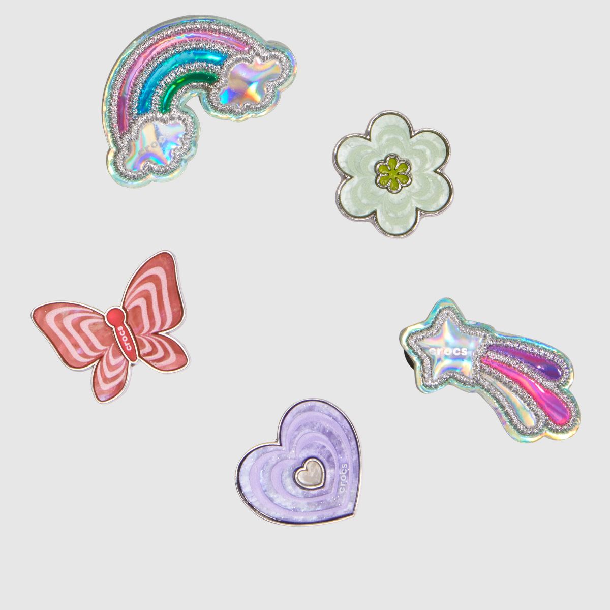 Crocs Jibbitz Funky Girly Icons 5 PK in Multi Crocs Jibbitz Funky Girly Icons 5 PK