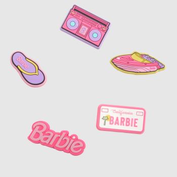 Crocs Pink Multi Jibbitz Barbie 5 Pack Shoe Accessories