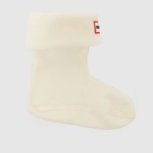 hunter boots HUNTER BOOTS Kids Fleece Cuff Socks in Off-White,1 of 4