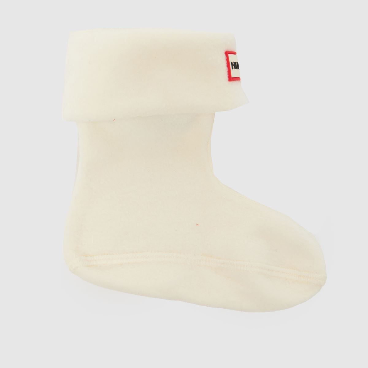 HUNTER BOOTS Kids Fleece Cuff Socks in Cream, Fabric, Size: 7-9