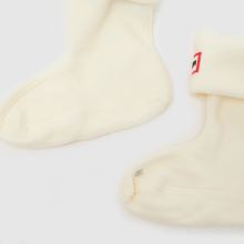 hunter boots HUNTER BOOTS Kids Fleece Cuff Socks in Off-White,3 of 4