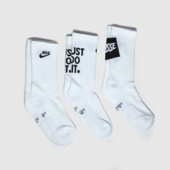 accessories Nike white & black kids everyday crew 3 pack accessories Nike white & black kids everyday crew 3 pack