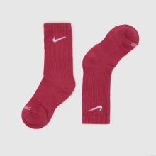 Nike Kids Everyday Crew Socks 3PK in Pink Multi Nike Kids Everyday Crew Socks 3PK,4 of 4