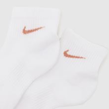Nike Kids Everyday Ankle Socks 6 PK in White Multi Nike Kids Everyday Ankle Socks 6 PK,3 of 4