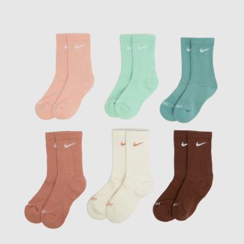 Nike Multi Kids Everyday Sock 6 Pack Socks