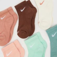 Nike Kids Everyday Ankle Sock 6 PK in Multi Nike Kids Everyday Ankle Sock 6 PK,2 of 4