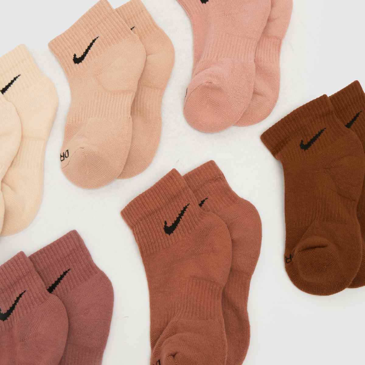 Nike Kids Ankle Socks 6 Pack in Multi Nike Kids Ankle Socks 6 Pack 1
