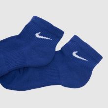 Nike Kids Ankle Socks 3 Pack in Multi Nike Kids Ankle Socks 3 Pack,3 of 4