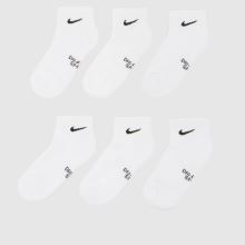 Nike Weiß-schwarz Kids Ankle Socks 6 Pack Nike Kids Ankle Socks 6 Pack,1 von 4