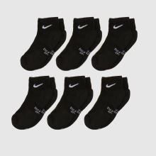 Nike Schwarz-weiß Kids Ankle Socks 6 Pack Nike Kids Ankle Socks 6 Pack,1 von 4
