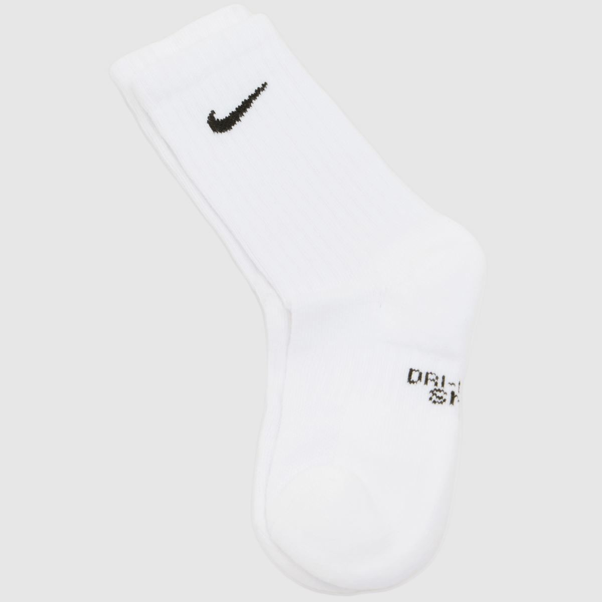 Nike Kids Crew Socks 3 Pack in White & Black Nike Kids Crew Socks 3 Pack 7