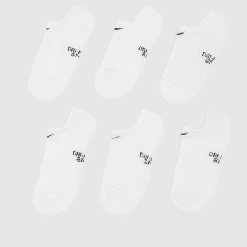 Nike Weiß-Schwarz Kids No-Show Socks 6 Pack Socken