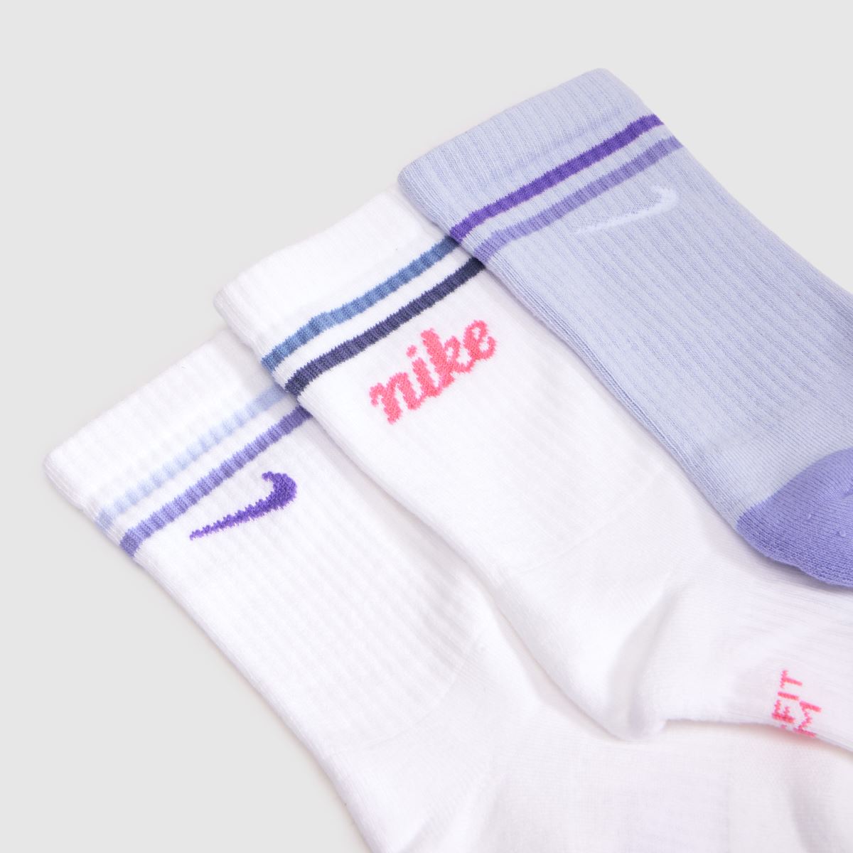 Nike Kids Cushion Crew Sock 6 Pack in Pink Multi Nike Kids Cushion Crew Sock 6 Pack 7