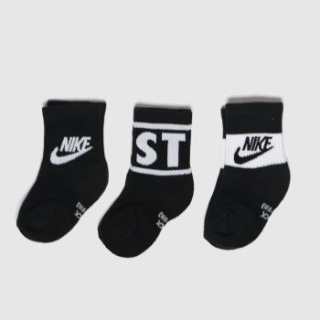 accessories Nike black & white kids jdi crew 3pk accessories Nike black & white kids jdi crew 3pk