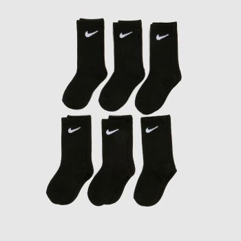 Nike Black Kids Basic Crew Socks 6 Pack Socks
