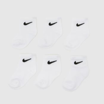 Nike White Kids Infant Ankle Socks 6 PK Socks