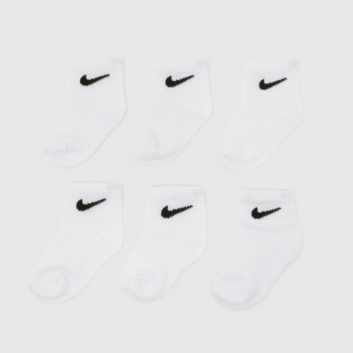 Nike White Kids Infant Ankle Socks 6 PK