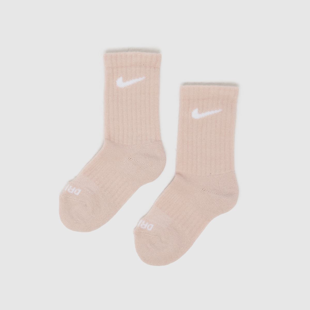 Nike Kids Basic Crew Socks 6 Pack in Beige Multi Nike Kids Basic Crew Socks 6 Pack 7