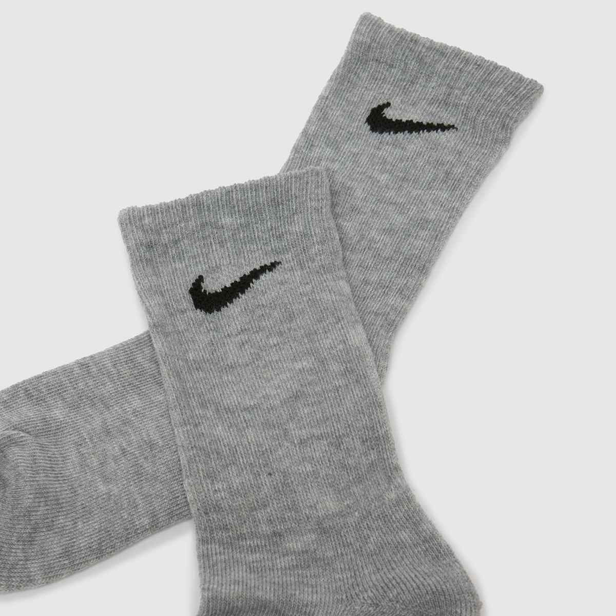 Nike Kids Basic Crew Socks 3 Pack in Grey Multi Nike Kids Basic Crew Socks 3 Pack 1
