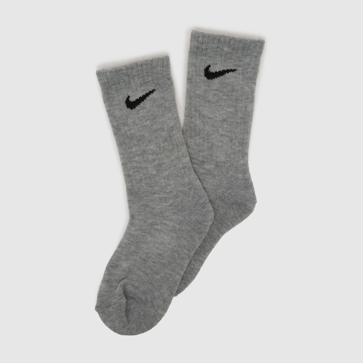 Nike Kids Basic Crew Socks 3 Pack in Grey Multi Nike Kids Basic Crew Socks 3 Pack 7