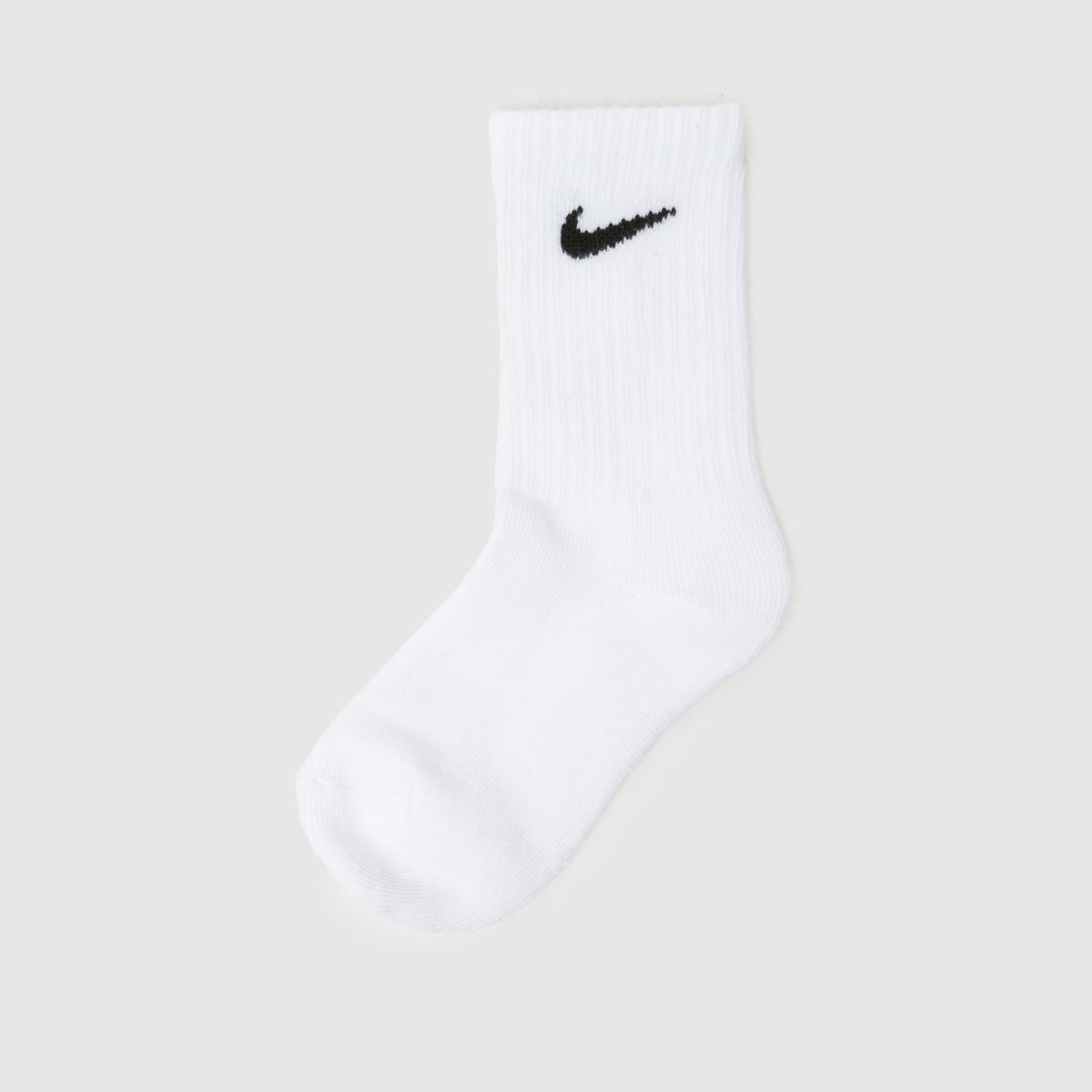 Nike Kids Basic Crew Socks 3 Pack in White Nike Kids Basic Crew Socks 3 Pack 1