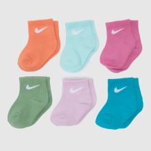 Nike Infant Swoosh Ankle Socks 6 PK,1 of 4