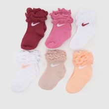 Nike Infant Ruffle Socks 6 PK,1 of 4