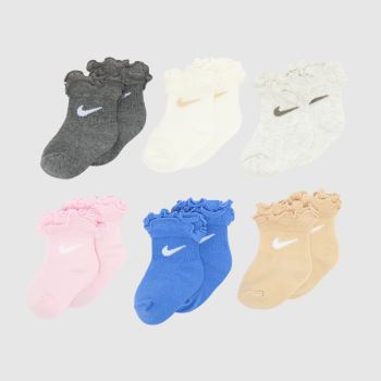Nike Multi Infant Ruffle Socks 6PK Socks