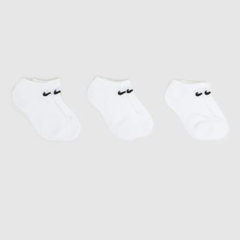 Nike White No Show Basic Sock 3 Pack Socks