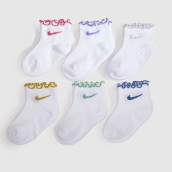 Nike White Multi Infant Lettuce Metallic Socks Socks