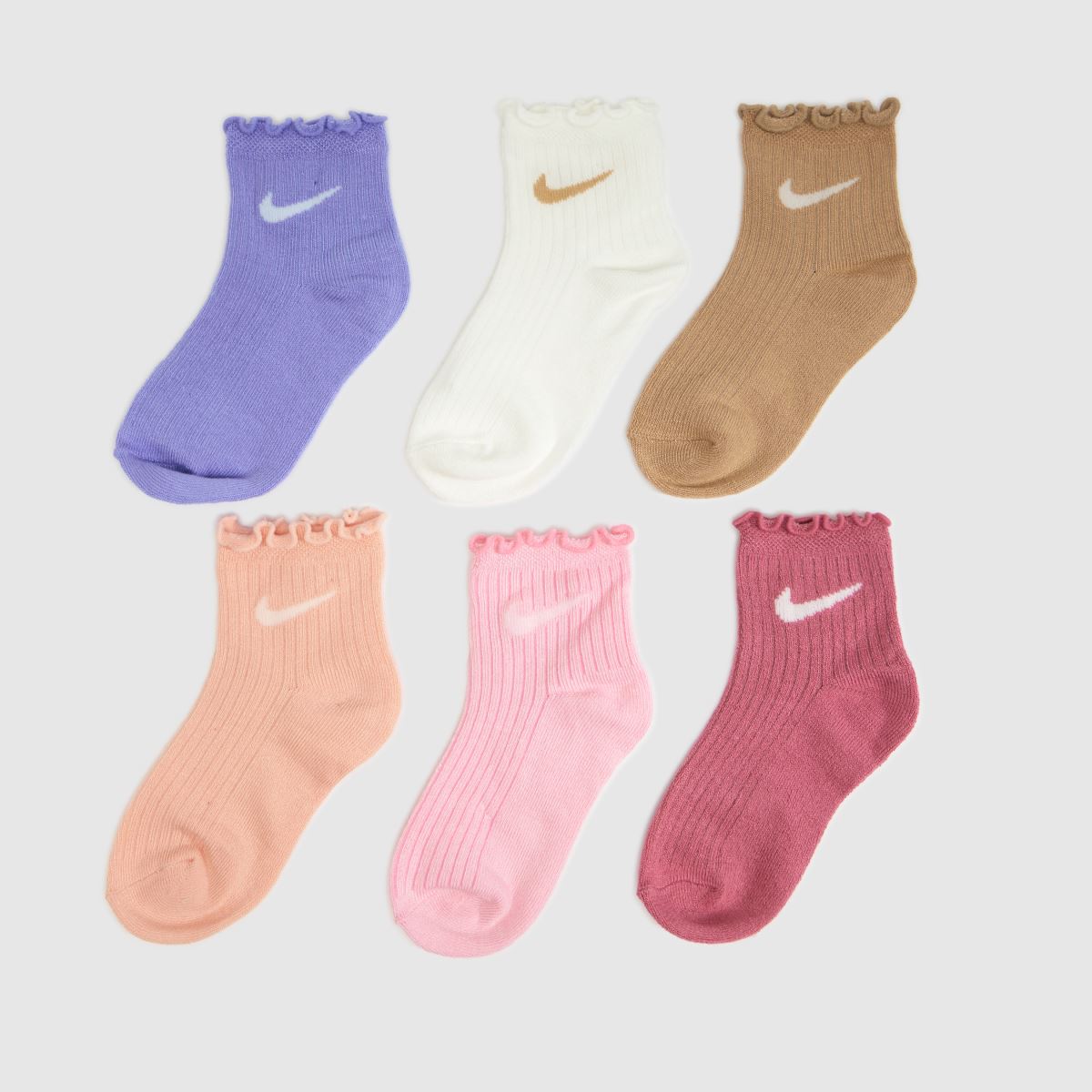 Nike Kids Lettuce Ankle Sock in Pink Multi Nike Kids Lettuce Ankle Sock