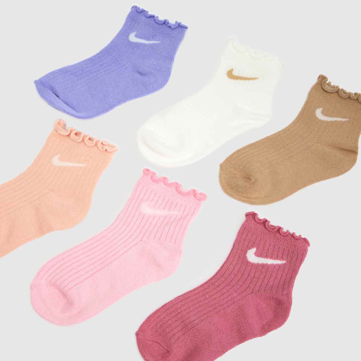 Nike Kids Lettuce Ankle Sock in Pink Multi Nike Kids Lettuce Ankle Sock 1