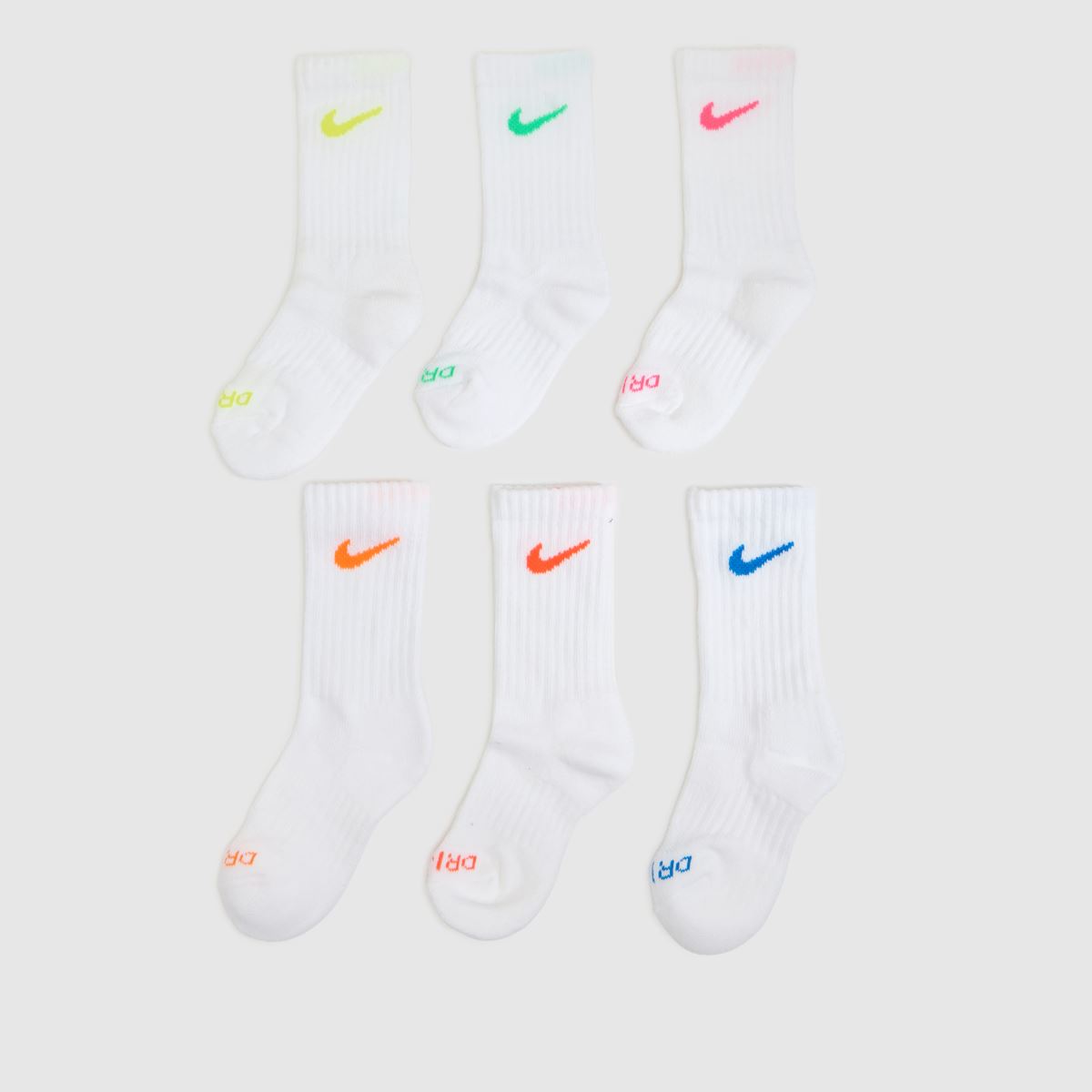 Nike Kids Crew Multi Logo Socks 6pk Nike Kids Crew Multi Logo Socks 6PK