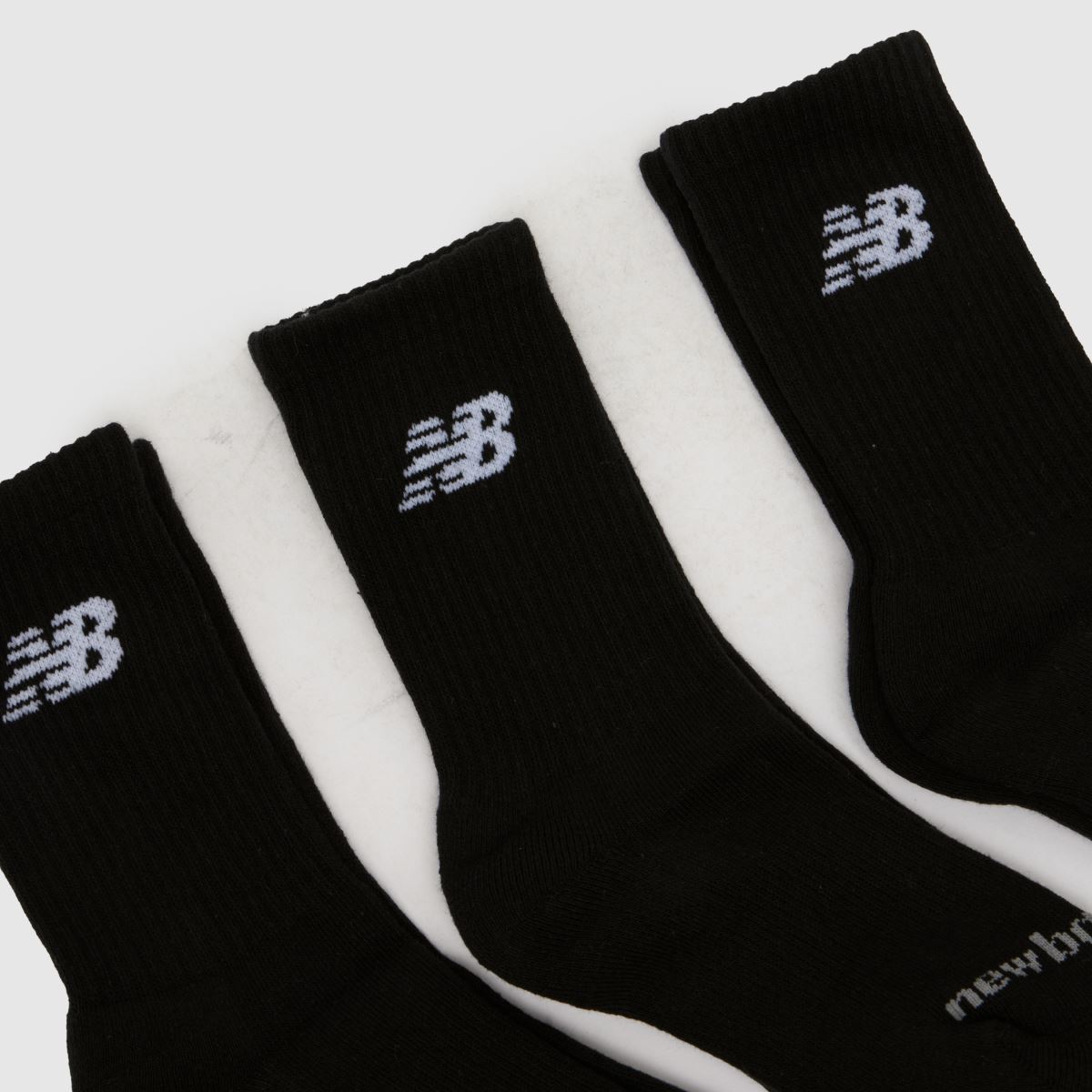 New Balance Kids Crew Socks 3 Pack in Black New Balance Kids Crew Socks 3 Pack 1