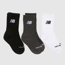 New Balance Kids Crew Socks 3 Pack,1 of 4