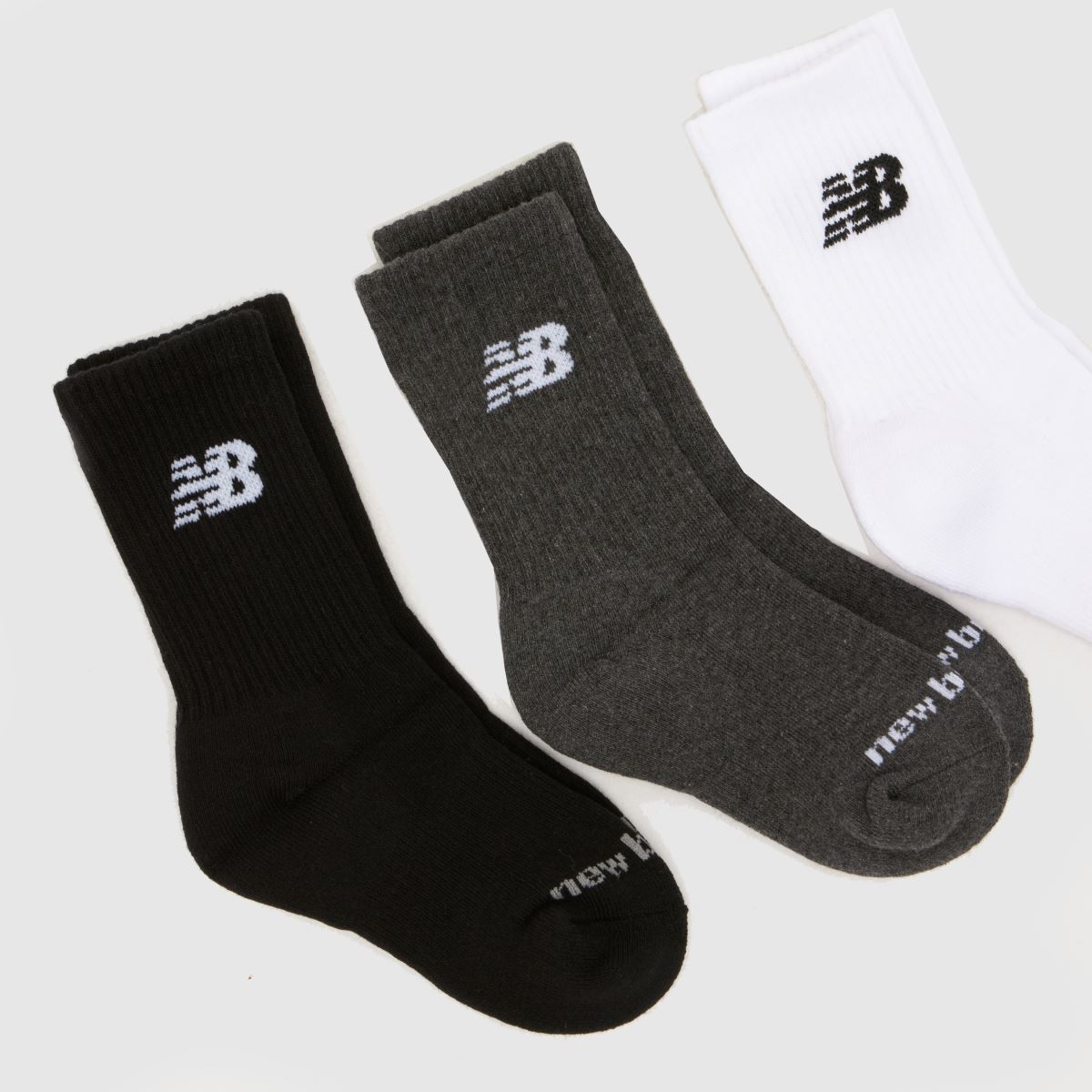 New Balance Kids Crew Socks 3 Pack in Multi New Balance Kids Crew Socks 3 Pack 1