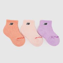 New Balance Kids Patch Ankle Socks 3 Pack,1 of 4